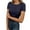 Navy, variant on Daznico Womens Tops - Women's Slim Fit Ribbed Short Sleeve T Shirt Soft Casual Basic Tee for Everyday Wear Stylish Round Neck Top - Shirts for Women,Color:Sky Blue,Size:XL