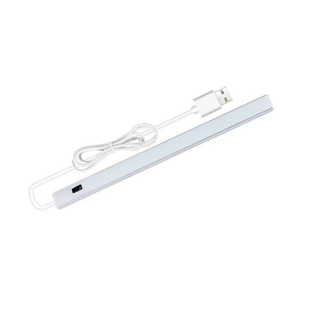 Lámpara de noche con sensor ajustable de alto brillo alimentada por USB para Hotel, sala de estar, cocina, barra de luz para armario, accesorio Iluminación y accesorios Blanco 20 centímetros