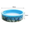 thumbnail image 2 of Round Swimming Pool, Family Folding Pool, Portable Hard Plastic Garden Backyard Outdoor Summer Water Party Pools for Kids, Adults, Pets(73.2" x 15.7"), 2 of 7