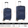 thumbnail image 2 of 2PCS Soft-sided Fabric Luggage Roller Luggage Lightweight 20"+28" Blue, 2 of 6