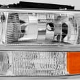 thumbnail image 3 of AKKON - For 00-06 Chevy Suburban | 99-02 Silverado | Tahoe Clear Headlights With Corner Bumper Lights Replacement Pair Set, 3 of 7