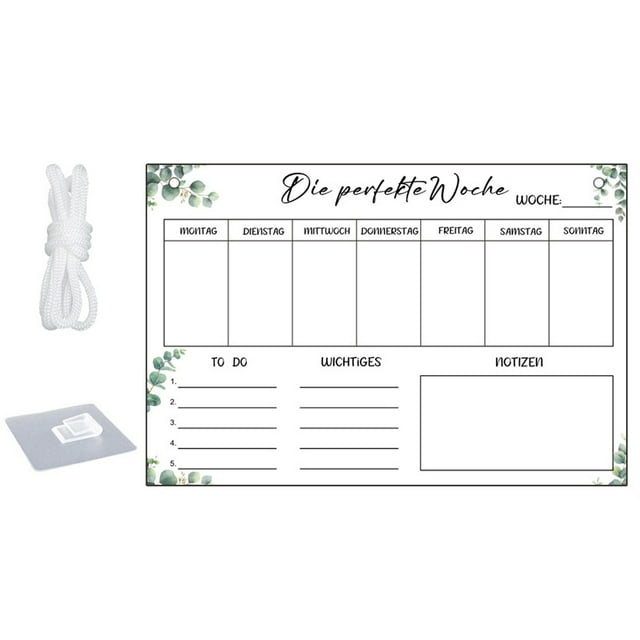 Langgg Schedule Board, Acrylic Board, Weekly Home Hanging Includes Wipe-Cleanable, Durable And Sturdy, To Suitable Home, And Transparent Without a pen