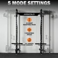 thumbnail image 5 of Mikolo Foldable Power Rack Cage,1000lbs Capacity Wall Mounted Squat Rack with independent pulley system, Space Saving Home Gym Equipment with 5 Adjustable Angle, 5 of 15