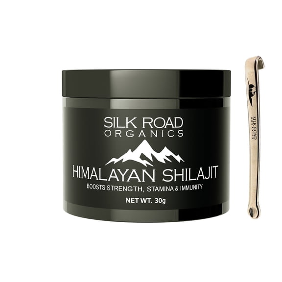 Silk Road Organics Pure Himalayan Shilajit Semi-Liquid with Fulvic Acid Supplement 30g