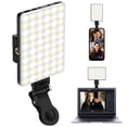 thumbnail image 1 of Luz para selfie, luz portátil para teléfono, Eagerey 60 LED recargable, luz de relleno con clip frontal y trasero, CRI 95, 3 modos de luz, luz con clip para tableta/portátil TikTok, iPad, video Vlog d, 1 of 5