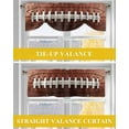 thumbnail image 6 of Throwback Football Tie Up Valances Curtain, Adjustable Kitchen Vintage American Football Sports Rugby Valances for Windows Decor, Rod Pocket Short Curtains Set for Bedroom/Bathroom, 54"x18", 6 of 8