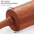 thumbnail image 4 of Wooden Rolling Pin With Two Handles For Rolling Baking Noodles Dumpling Noddles Home Kitchen, 4 of 8
