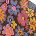 thumbnail image 6 of Curved Design Along The Top Of The Baseball Cap Reinforced Adjustable Breasted Four Seasons Available Retro Groovy Flowers Pattern (7), 6 of 8