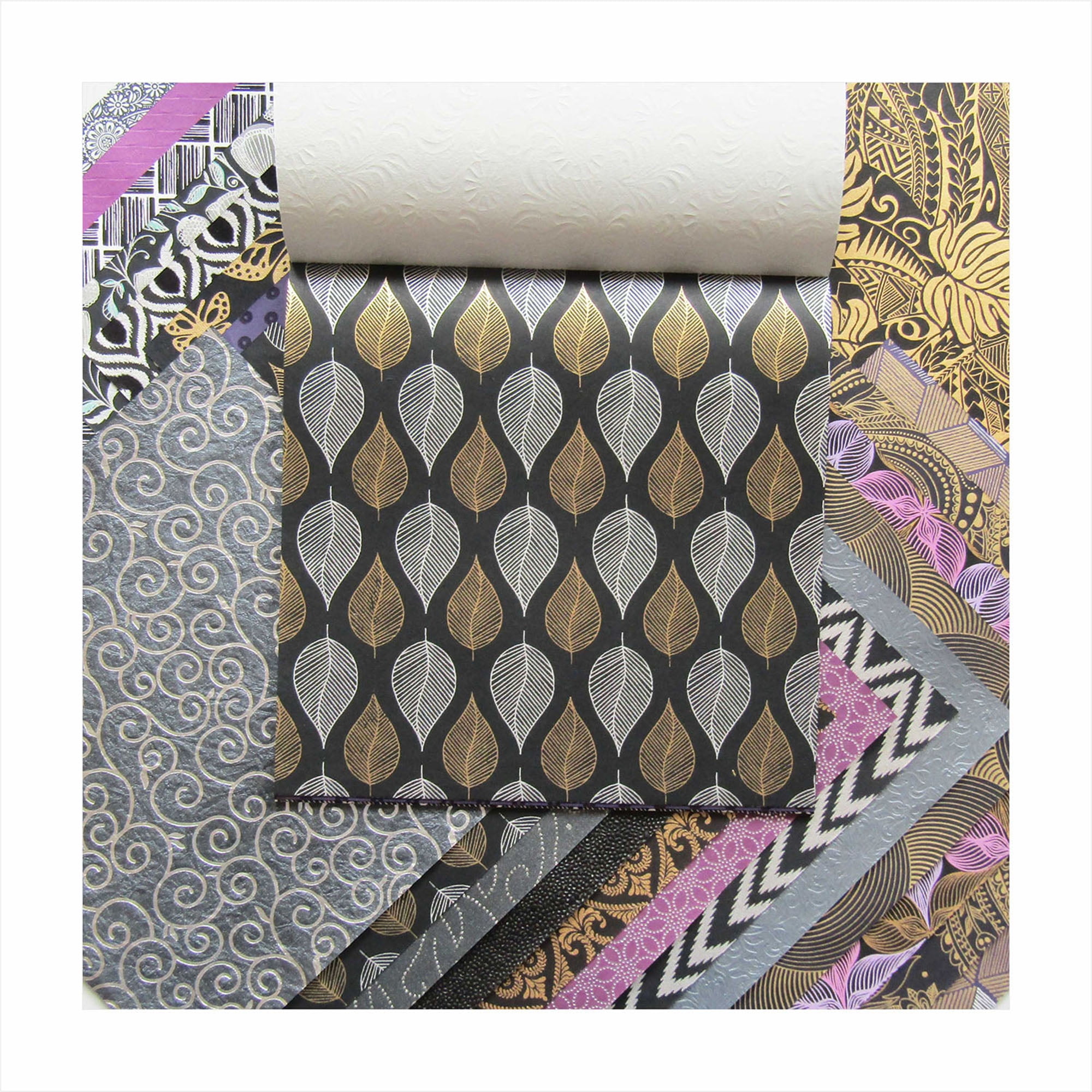 Paperhues Remembrance Handmade Scrapbook Collection Papers 12x12" Pad, 24 Sheets.