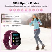 Blackview Smart Watch for Women, Bluetooth Calling, AI Voice Assistant, Fitness Tracker with 100+ Sports Modes, IP68 Water Resistant, Custom Watch Faces, Compatible with Android & iPhone, Red