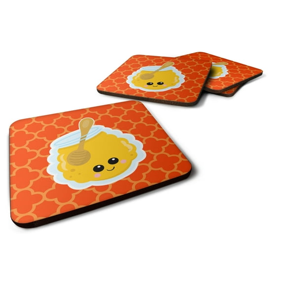 Honey Jar Face Foam Coaster Set of 4