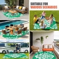 thumbnail image 4 of Green Boho Outdoor Rug for Patio/Deck/Porch, Non-Slip Large Area Rug 6 x 9 Ft, Vintage Classic Bohemia Flower Textured Indoor Outdoor Rugs Washable Area Rugs, Reversible Camping Rug Carpet Runner, 4 of 8