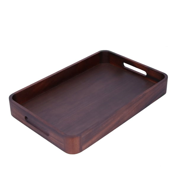 Bandeja De Servicio Bandejas De Madera Con Asa De Orificio Abierto Bandeja De Té Práctica Rectangular Para El Hogar Para La Cocina Para El Restaurante Para La Fiesta ANGGREK Otros
