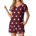 thumbnail image 2 of MINTREUS Women's Knit Pajamas Set Ruffle Sleeves Sleepwear Casual 2 Piece Pjs Soft Loungewear with Pockets, 2 of 6