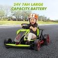 thumbnail image 3 of GARVEE Kids Drift Gokart Batería de 24V 7AH, 2 Motores de 150W, Juguete Ride On, Verde y Negro, 3 of 8
