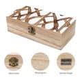 thumbnail image 3 of 7.9×2.3 In Wooden Boxes Durable Easy To Use Dustproof Prevent Slippery Delicate And Cabinet Brown Moroccan Trellis Hand-drawn Sketch_1, 3 of 8