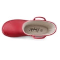 thumbnail image 2 of Kushyshoo Red Matte Kids Rain Boots for Girls Toddler Waterproof Rubber with Easy-On Handles Size 2, 2 of 5