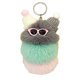 thumbnail image 1 of Llavero de peluche con bolas de felpa, llavero de conejo, llavero de felpa, gris, 11 Feliz Sencillez, 1 of 5