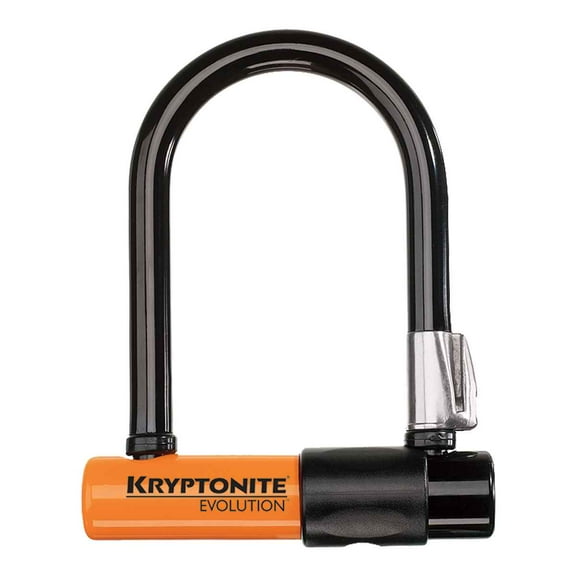 Kryptonite Evolution Series U-Lock- 3.25 x 5.5", Keyed, Black, Includes Bracket