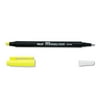 Pilot Markliter Black Ballpoint Pen & Fluorescent Yellow Chisel-Tip Highlighter, Dozen