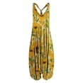 thumbnail image 2 of Teissuly Women Fashion Sexy Casual Vintage Print Backless V-Neck Sleeveless Playsuit Jumpsuit, 2 of 3