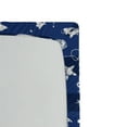 thumbnail image 3 of Ambesonne Navy Blue Fitted Sheet, Grunge Anchor Ship, Queen Size, Blue White, 3 of 3