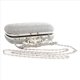 thumbnail image 3 of 4X Monedero Clutch Bolsa de Noche de Diamante Cristal Diamante Plata Corchete Unico Fiesta Nupcial Baile, 3 of 9
