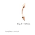 thumbnail image 1 of Rose Gold I.P. Coated 16G Body Piercing Jewelry - Lip, Eyebrow, Labret, Nipple, 1 of 8