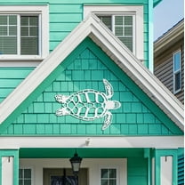 Outdoor Sea Turtle Wall Decor - PVC Turtle Sign for Beach House, Coastal Home, Patio, or Fence - Nautical Ocean-Themed Wall Art, 2 Foot
