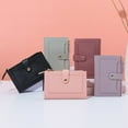thumbnail image 5 of Card Holder Pouch Women Purse Versatile Women‘s Purse with Button Closure Solid Color Card Holder Wallet Portable Changes, 5 of 5
