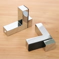 thumbnail image 1 of Soportes de estante de vidrio perfecl Clip de vidrio de Aleación y abrazadera con tornillos 2 piezas S, 1 of 8