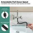 thumbnail image 7 of PARLOS Centerset 2-handle Pull Out Sprayer Bathroom Sink Faucet with 360 Swivel Spout,Polished Chrome, 7 of 7