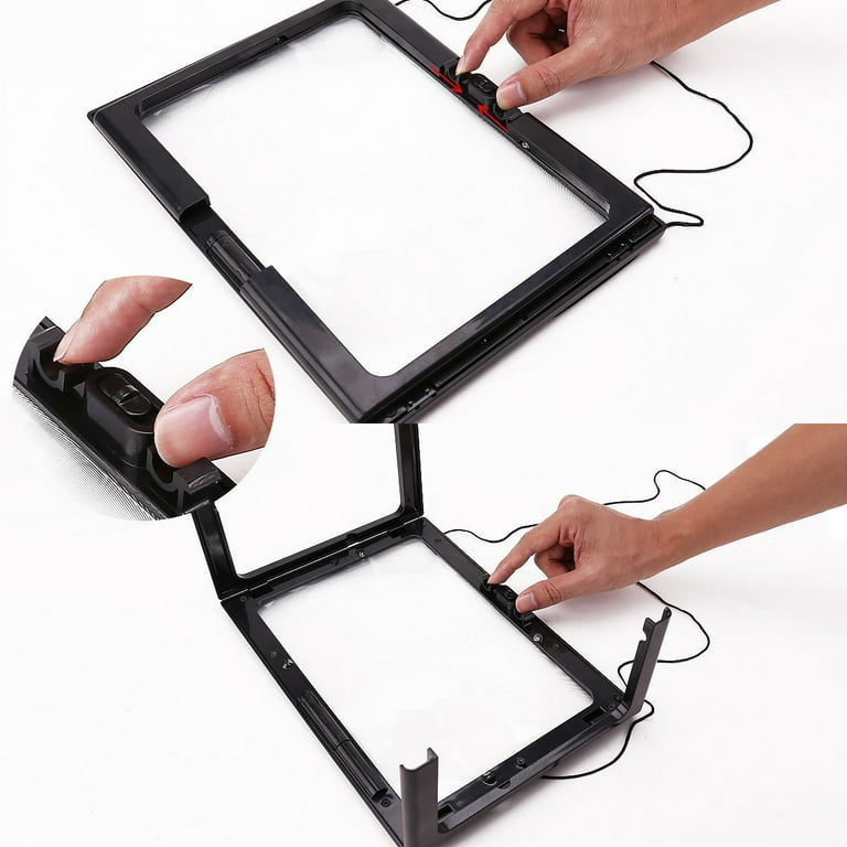 Goquik Full Page 3X Reading Magnifying Glass with 12 LED Lights, Handheld  Or Hands Free Magnifier with Stand & Lanyard - Large A4 Sheet Illuminated