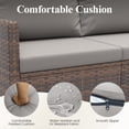 thumbnail image 2 of ELPOSUN Outdoor Patio Furniture Set, 5 Pieces All-Weather Wicker Rattan Outdoor Patio Conversation Set with Swivel Chairs and ottomans, for Garden,Poolside,Backyard, Brown&Gray, 2 of 9