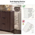 thumbnail image 5 of Hvoonc 54.5" Wide 6 Drawer Bedroom Dresser with Faux Marble Top, Modern Walnut Fluted Chest of Drawers for Storage, 5 of 10