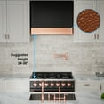 thumbnail image 6 of Akicon 600 CFM Wall Mounted Range Hood, Stainless Steel Range Hood 36 inch, Energy Saving, Ducted Kitchen Hood for Cooking, Powerful Vent Motor, Jet Black with Copper, 6 of 7