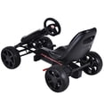 thumbnail image 4 of Costway Xmas Gift Go Kart Kids Ride On Car Pedal Powered Car 4 Wheel Racer Toy Stealth Outdoor, 4 of 8