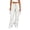 White-2, variant on Womens Baggy Parachute High Waist Cargo Pants Multi Pocket, Elastic Waist, Adjustable Hem, Lightweight, Hiking Trousers, for Streetwear Travel Running,Outdoor