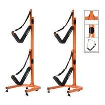 Double Kayak Storage Rack- Self Standing Dual Canoe Kayak Cradle Set with Adjustable Safety Strap System for Outdoor Indoor Use by Rad Sportz