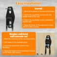thumbnail image 3 of Goobetter 12 Pack Garage Hooks Heavy Duty, Wall Mount Hanger Organizer with Utility Steel and Anti-Slip Coating,Wall Storage Hook for Bikes,Ladders,Garden Tools and Hose,Includes Screws, 3 of 7