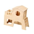 thumbnail image 2 of Jaula de madera para hámster con ventana para ratones, cobayas y hámster Casa histórica, 2 of 9