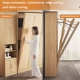 thumbnail image 4 of Rophefx Queen Murphy Bed, with Storage Shelves, Wall Bed Cabinet, Foldable Platform Beds, Hidden Bedframe for Bedroom, Guest Room,Natural, 4 of 10