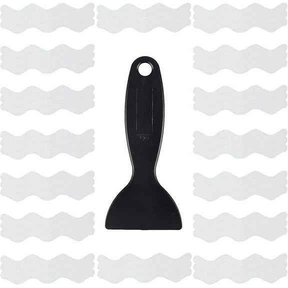 48PCS Bathtub Non-Slip Stickers Bathtub Safety Stickers Strips with Scraper for Slippery Bathroom Tubs Shower Room Floor Stairs (White)