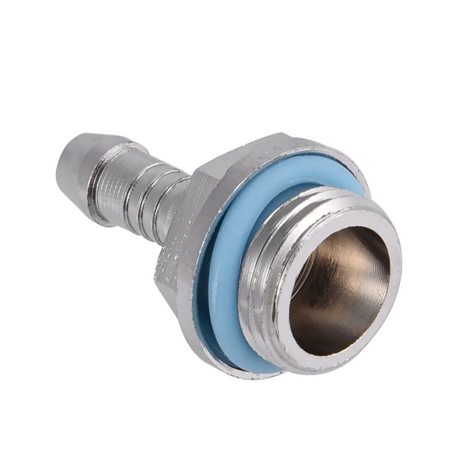 Pomya 6 PCS Two-Touch Fitting G1/4 Thread Barb Connector With Silicone Ring For PC Water Cooling Tube