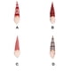 thumbnail image 4 of Cubierta de botella de vino de felpa de Navidad sin rostro anciano tejido manga rayas sombrero de comedor decoraciones gnomos Toppers Kits de decoración para fiestas Copo de nieve blanco rojo Yuarrent HA068077-01, 4 of 6