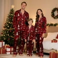 thumbnail image 6 of Family Christmas Pajamas Matching Sets Silk Casual Matching Set for Family, 6 of 9
