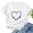 thumbnail image 4 of LEBONYARD Short Sleeve Womens Tops,Women Girls Plus Size Sunflower Print Tees Short Sleeve T Shirt Blouse Tops White S, 4 of 7