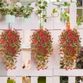 thumbnail image 5 of Artificial Flowers - Household Imitation - Artificial Hanging Flowers For Outdoor Spring Decoration 4Pcs Silk With Leaves Look Real Faux Flowers For Outside Porch - 1 Artificial Flower, 5 of 9