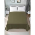 thumbnail image 4 of Sage Green Flat Sheets Only King Size, Soft Breathable Bed Top Sheets for Mattress, Brown Solid Color Simple Abstract Luxury Bedding Flat Sheets for Home Hotel Bedroom Bed Protection, 4 of 9