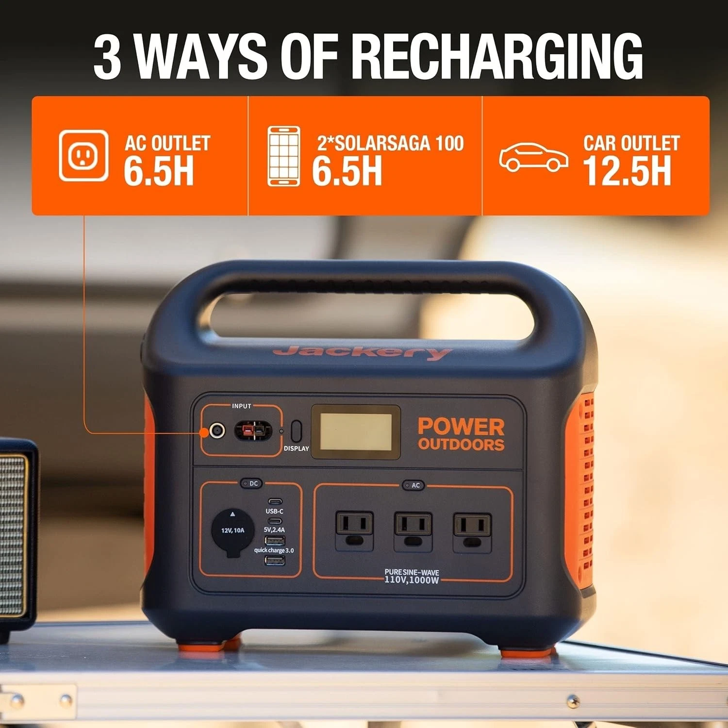 New Arrivals Jackery Explorer 880 Power Generator 1000W Output 2000W Peak, 1000W 880Wh
